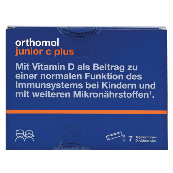 Orthomol Junior C Plus (гранули прямої дії малина-лайм)