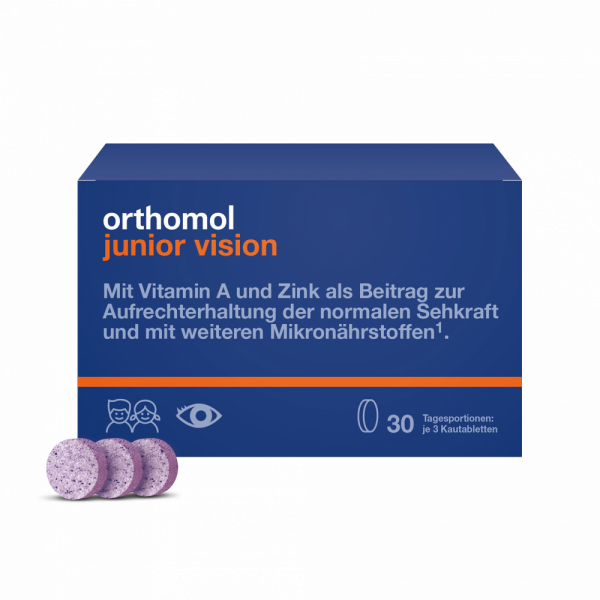 Orthomol Junior Vision (жувальні таблетки чорниця-персик)